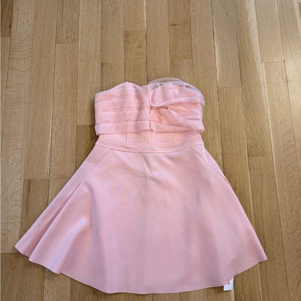 Strapless Pink Dress from SHEIN